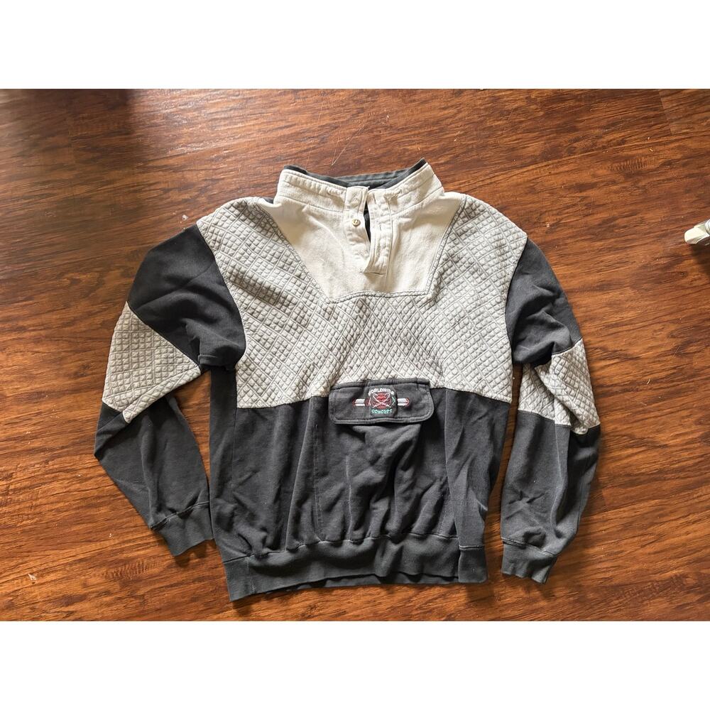 Vintage mens medium large colorblock sweatshirt